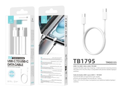 Techancy 60W USB C to USB C Fast Charging Data Cable TB1795, 1M Length, Braided Cable Techancy 60W USB C to USB C Fast Charging Data Cable TB1795, 1M Length, Braided Cable