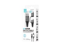 Techancy 4-in-1 Multifunction Data Cable Black TB1740, 60w/1m, USB/USB C to Type C/Lightning, Suppor Techancy 4-in-1 Multifunction Data Cable Black TB1740, 60w/1m, USB/USB C to Type C/Lightning, Suppor