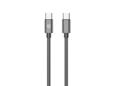Techancy Cabo Usb C Para Usb C 1m TB1796, Design Totalmente Met�lico, Resistente A Animais, Carregam