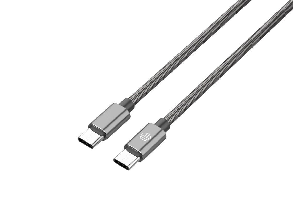 Techancy Cabo Usb C Para Lightning 1m TB1796, Design Totalmente Met�lico, Resistente A Animais, Carr