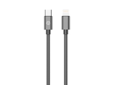 Techancy Cabo Usb C Para Lightning 1m TB1796, Design Totalmente Met�lico, Resistente A Animais, Carr