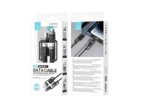 Techancy Cabo De Dados De Carregamento R�pido 4in1 Preto TB1741, 1m/60w, Combina��o De V�rias Portas