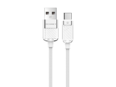 Techancy Cabo De Dados Usb Type-C 1m/3A Branco TV1780 Para Carregamento R�pido De Smartphones, Table