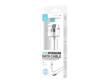 Techancy Cabo De Dados Usb Type-C 1m/3A Branco TV1780 Para Carregamento R�pido De Smartphones, Table