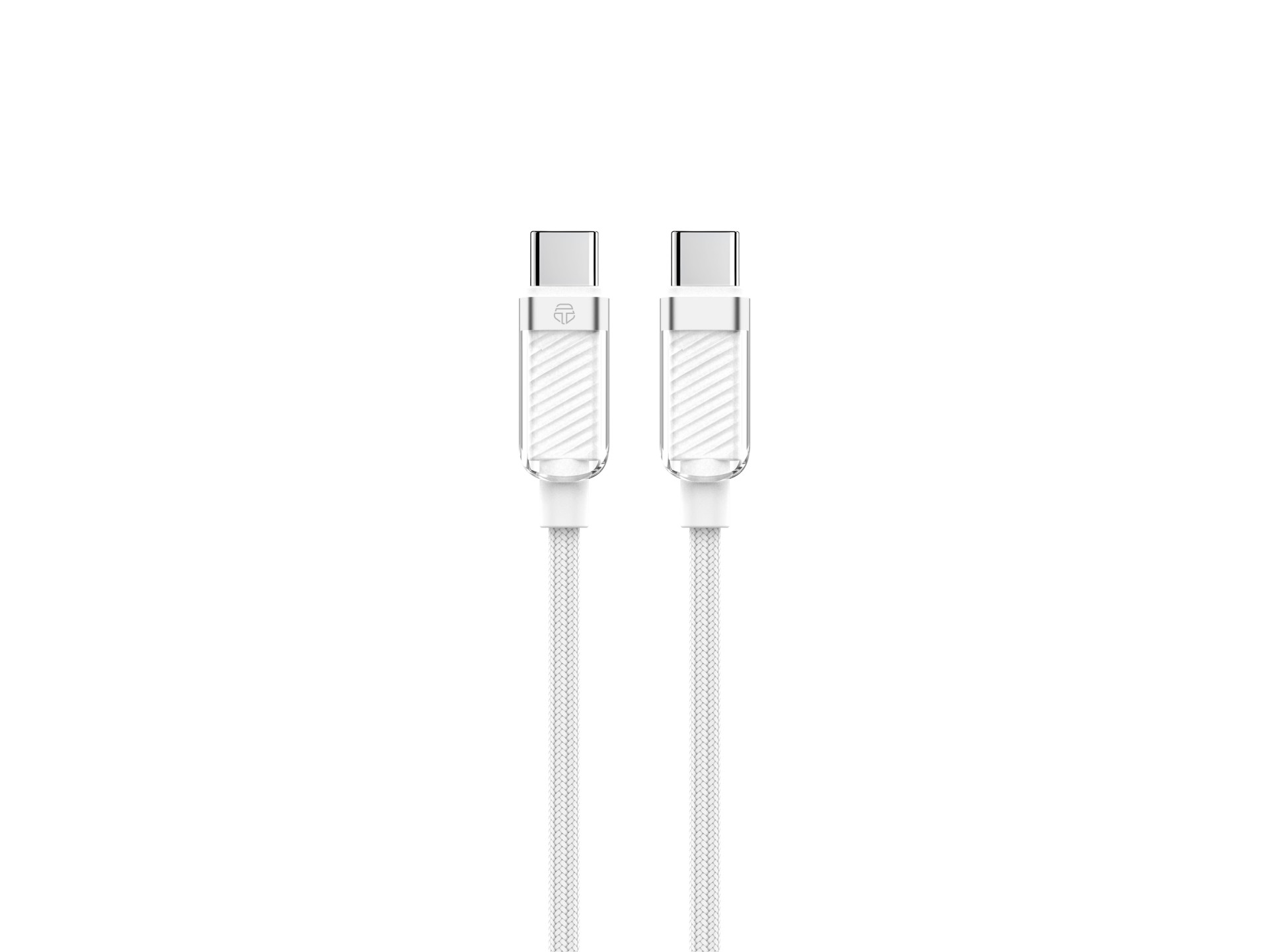 Cable de datos USB-C a USB-C Techancy de 1 m/60 W, blanco TB1798, para cargar smartphones, tablets y