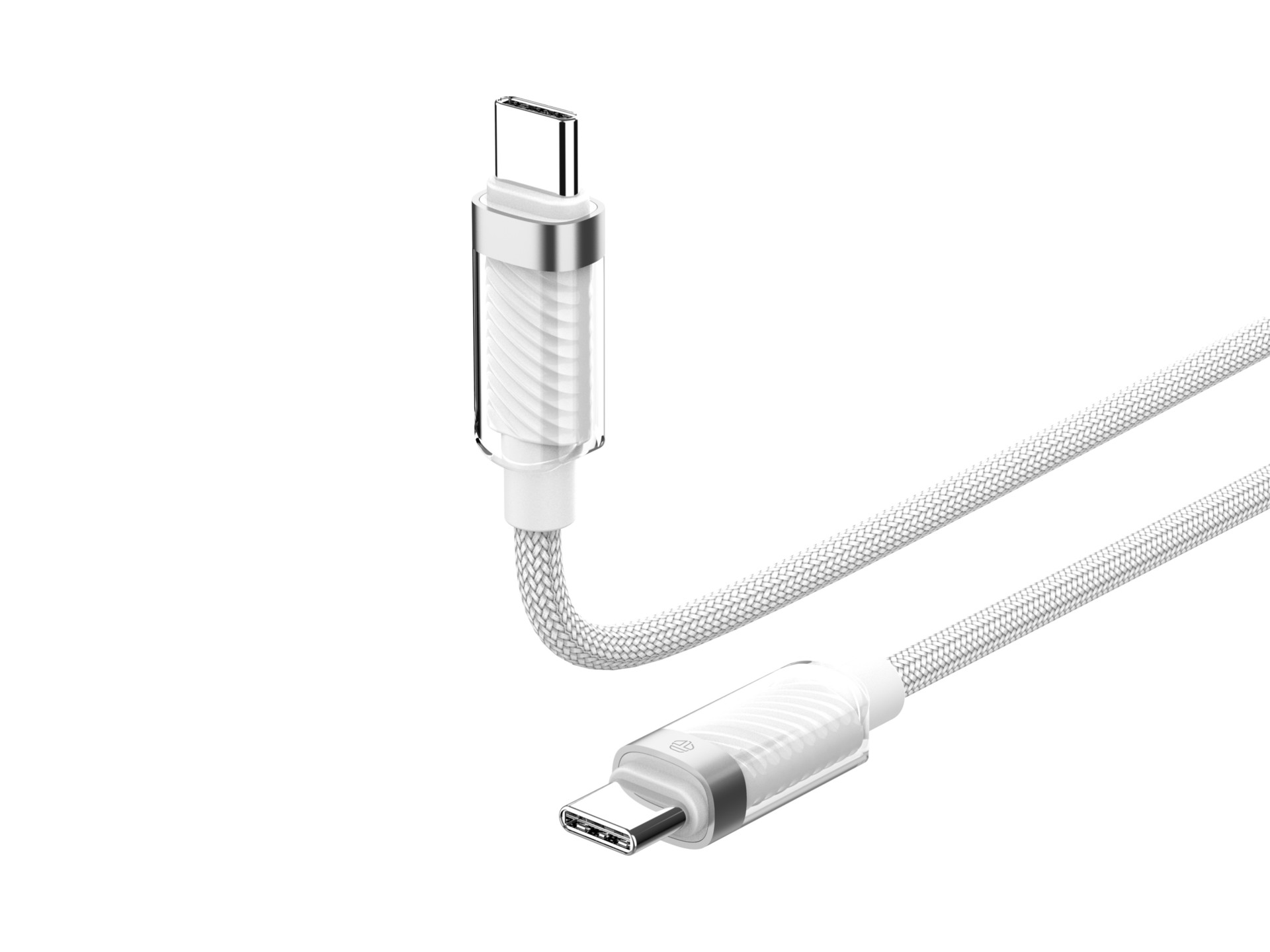 Cable de datos USB-C a USB-C Techancy de 1 m/60 W, blanco TB1798, para cargar smartphones, tablets y