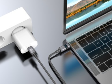 Techancy Cabo USB-C para USB-C TB1801, 100W, 1.5m Preto, Tela LED de Potência, Conector de AlumInio, Techancy Cabo USB-C para USB-C TB1801, 100W, 1.5m Preto, Tela LED de Potência, Conector de AlumInio,
