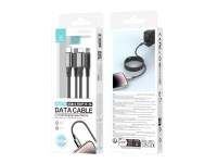 Techancy Cabo USB-C para Lightning TB1802, 27W, 1m Preto, Conector de AlumInio, Design Antiderrapant Techancy Cabo USB-C para Lightning TB1802, 27W, 1m Preto, Conector de AlumInio, Design Antiderrapant