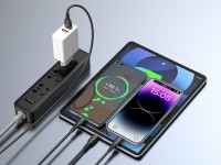 Techancy Cabo 3 em 1 TB1742, 2.4A, 1m Preto, USB-C/Micro/Lightning, CompatIvel com Dispositivos Dive