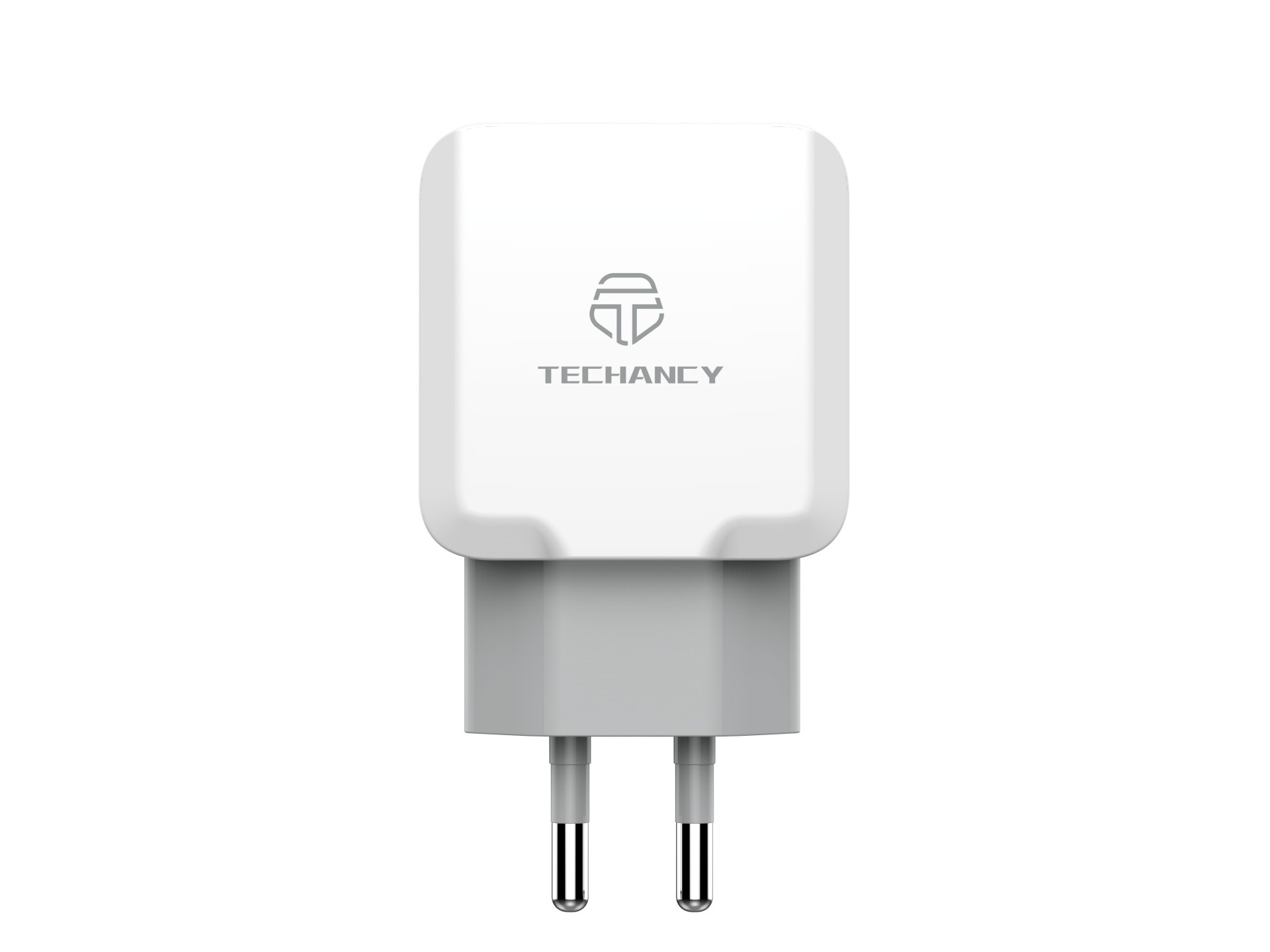 Techancy Wall Charger with Two USB Ports 2.4A White TA2754 for Fast Charging of Smartphones and Tabl