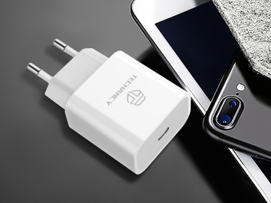 Techancy Carregador Pd 18w TA2775, Carregamento R�pido De 3A, Compacto E Port�til, Adequado Para Mui