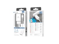 Techancy White Mobile Phone Charger TA2788, USB Output 5V-2.4A Charging, USB Type-C Cable Charger Se Techancy White Mobile Phone Charger TA2788, USB Output 5V-2.4A Charging, USB Type-C Cable Charger Se
