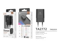 Techancy TA2790 Black 2-USB Wall Charger, 5V-2.4A Charging, 1m Lightning Cable Set, Compatible with Techancy TA2790 Black 2-USB Wall Charger, 5V-2.4A Charging, 1m Lightning Cable Set, Compatible with