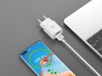 Techancy 2USB Wall Charger White TA2791, 5V-2.4A Charging, 1m USB-Type-C Cable Set, Supports USB-C M Techancy 2USB Wall Charger White TA2791, 5V-2.4A Charging, 1m USB-Type-C Cable Set, Supports USB-C M