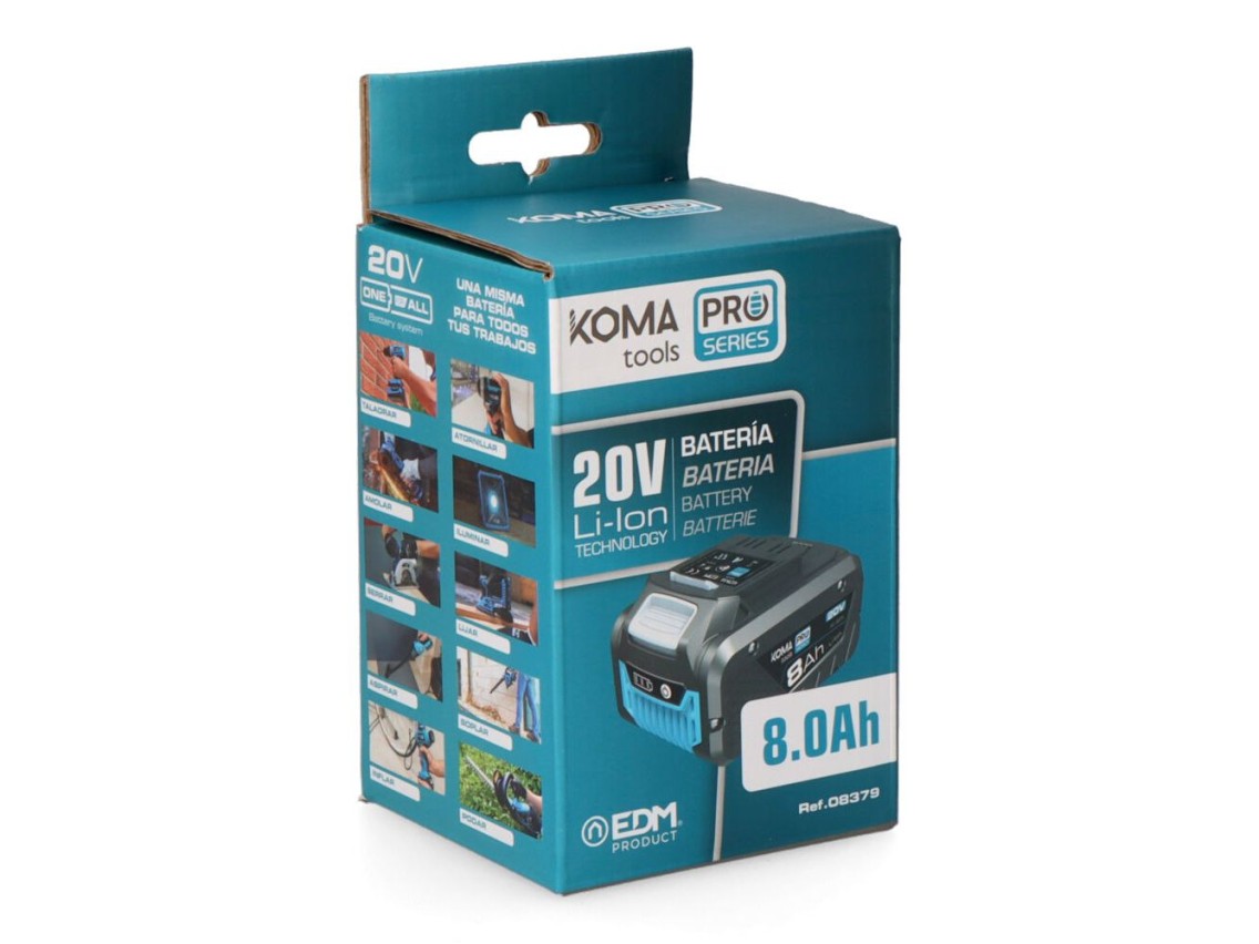 Bateria li-ion 20 v 8.0 ah 12,5 x 8 x 7 cm