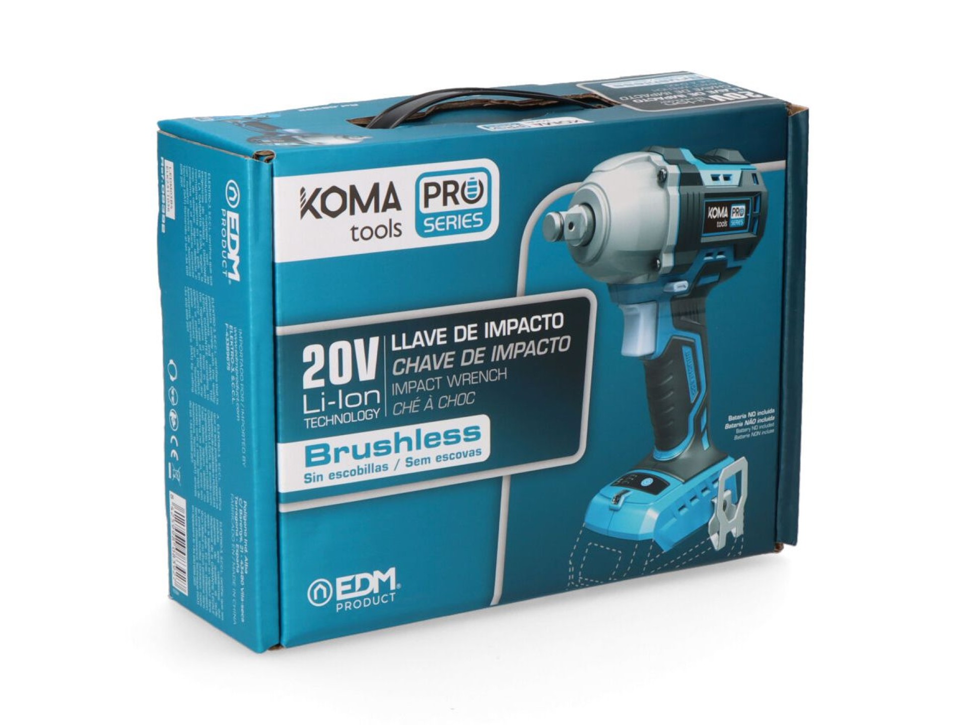 Llave de impacto 20 v brushless 450 nm (sin batería ni cargador)