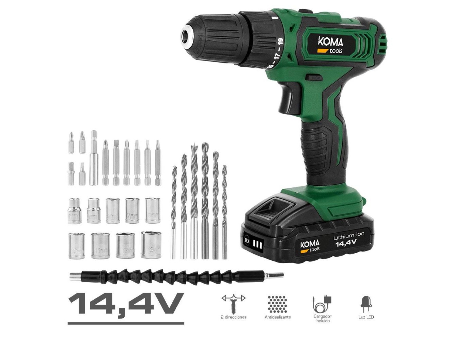 Kit berbequim aparafusador a bateria, 27 acessórios