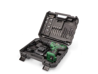 Battery drill/screwdriver kit 27 accessories