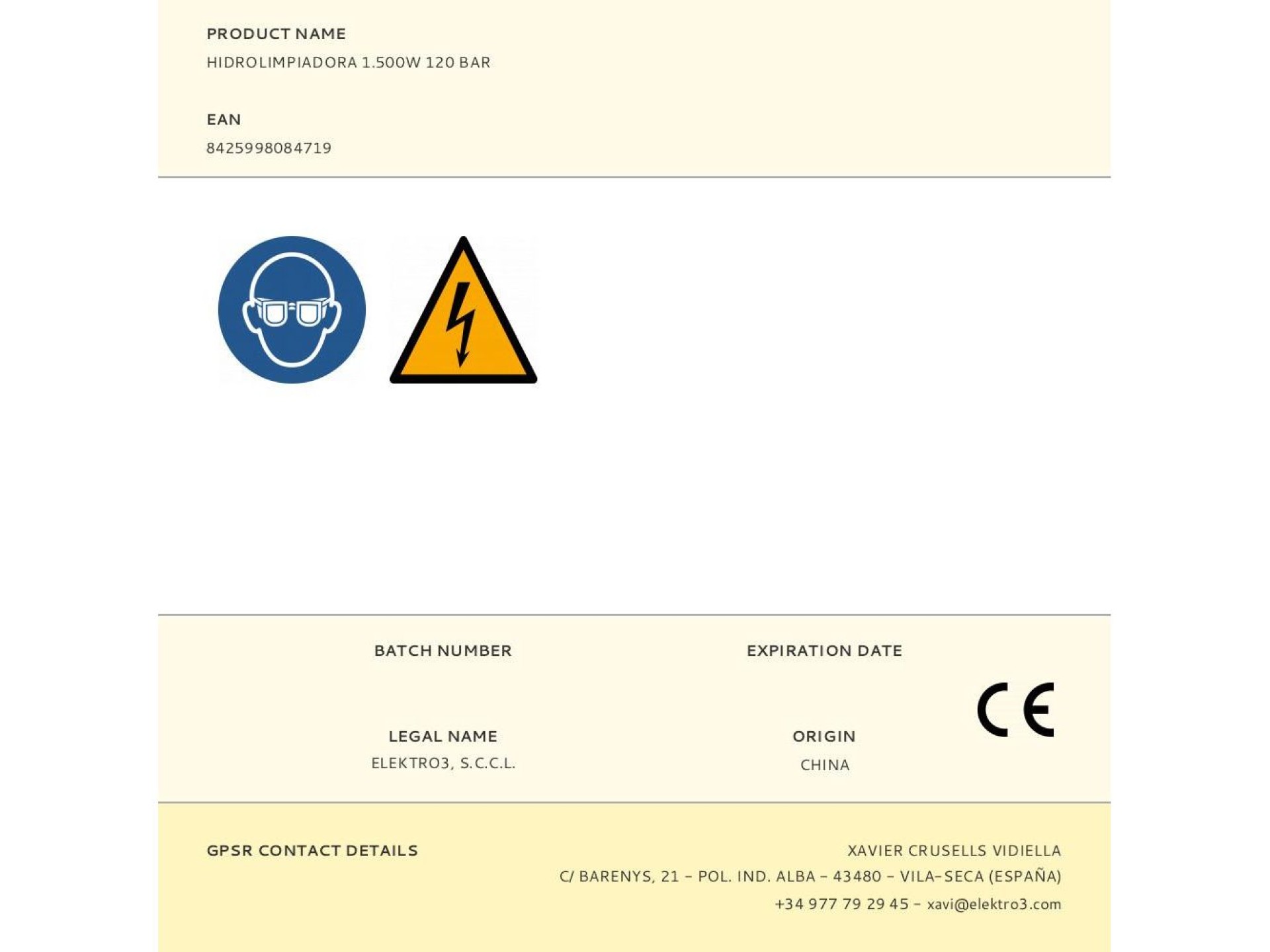 Máquina de lavar a alta pressão 1.500w 120 bar
