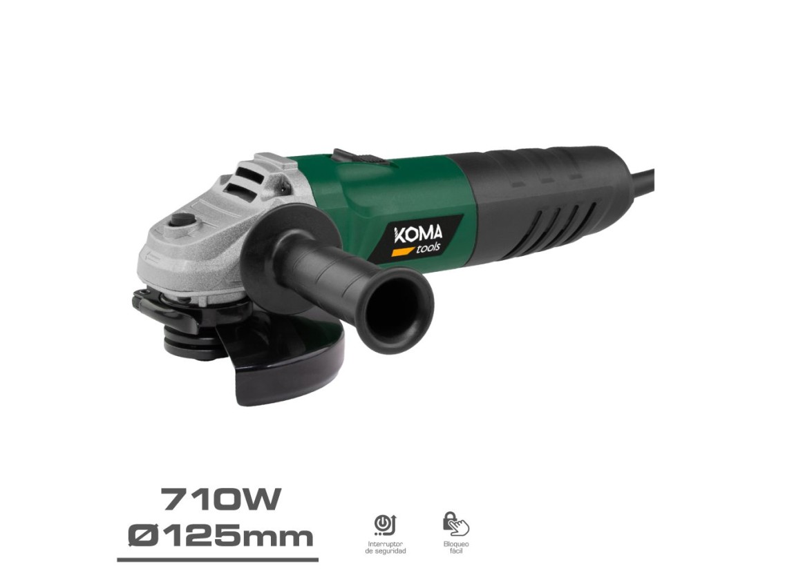 Esmerilhadora elétrica angular com mala,ø125 mm, 710 w