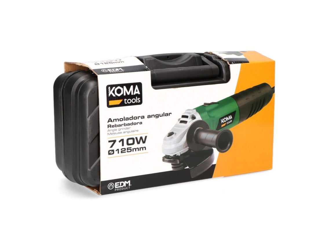 Esmerilhadora elétrica angular com mala,ø125 mm, 710 w