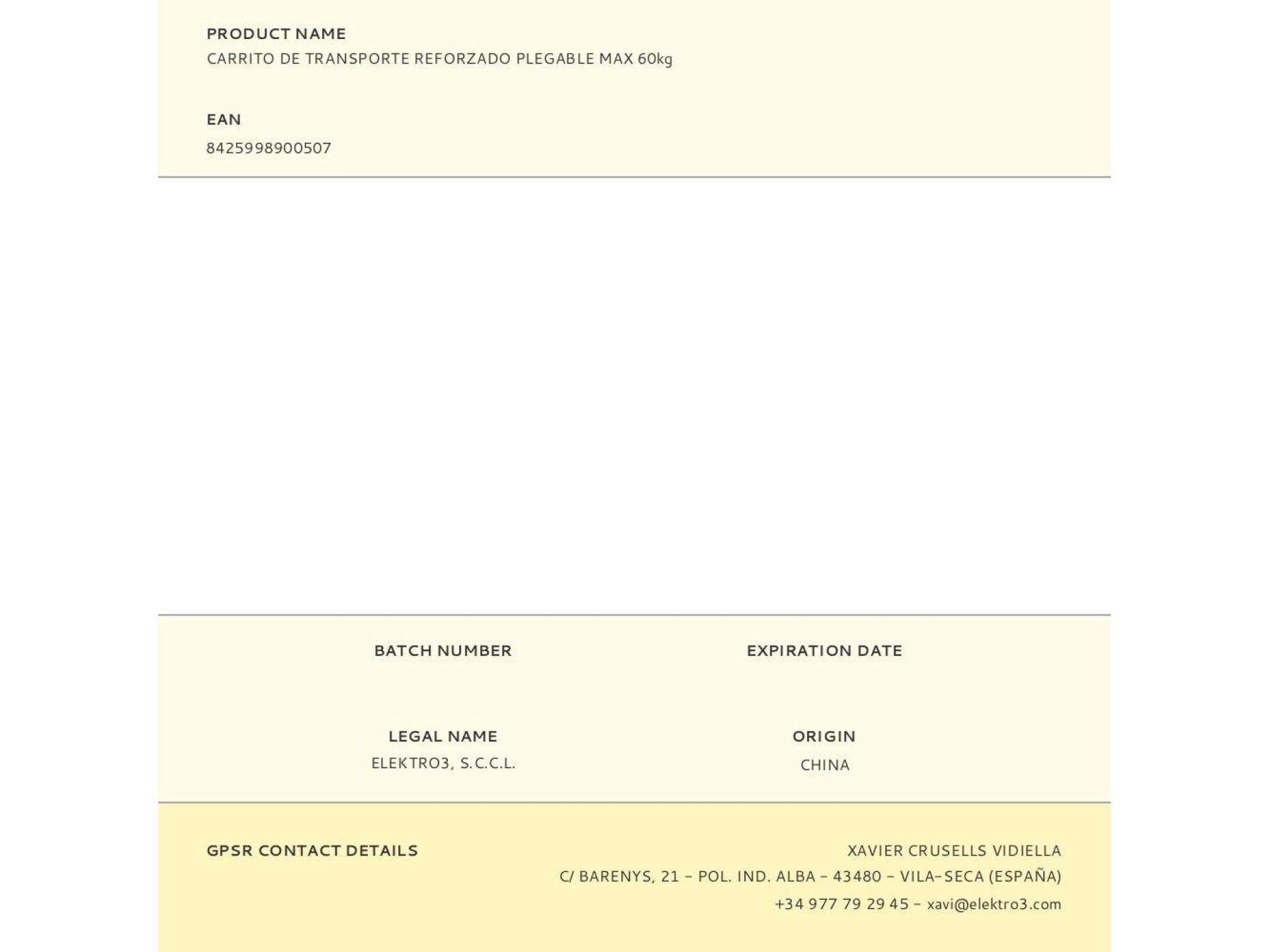 Carrito de transporte reforzado plegable max 60kg