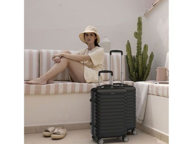 Mini xs black cabin suitcase 30l upfly 55x36x19cm 1200877 numada