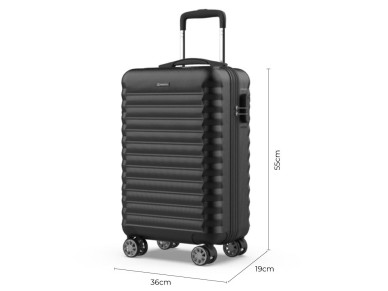 Mini xs black cabin suitcase 30l upfly 55x36x19cm 1200877 numada
