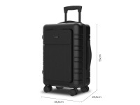 Maleta 38l de cabina t21 negra rigida business 55x35,5x23,5cm 1200608 numada
