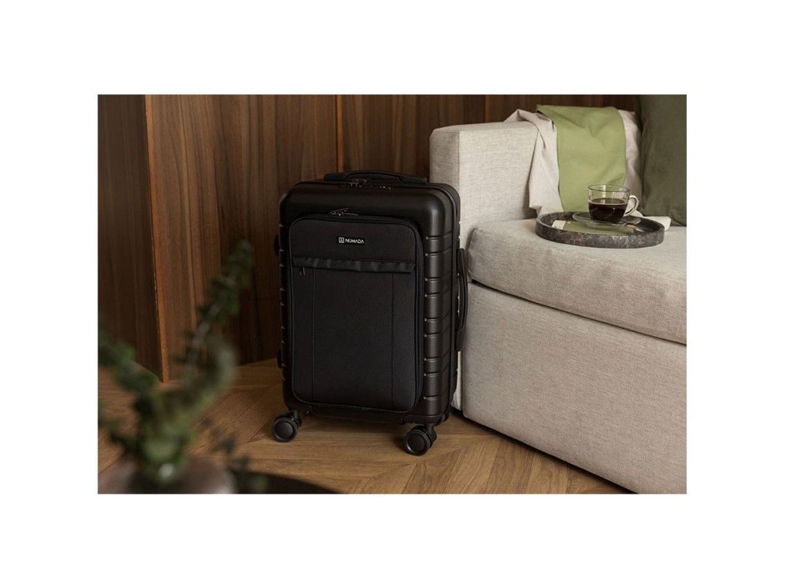 Maleta 38l de cabina t21 negra rigida business 55x35,5x23,5cm 1200608 numada