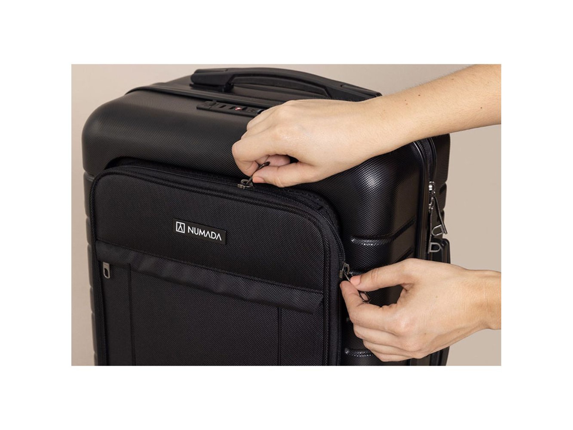 Maleta 38l de cabina t21 negra rigida business 55x35,5x23,5cm 1200608 numada