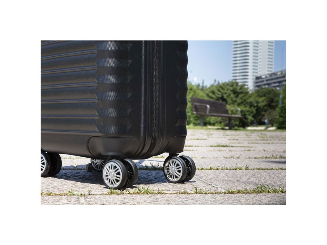 Set de maletas 3 piezas negro upfly 53cm,63c y,31cm 1200497 numada