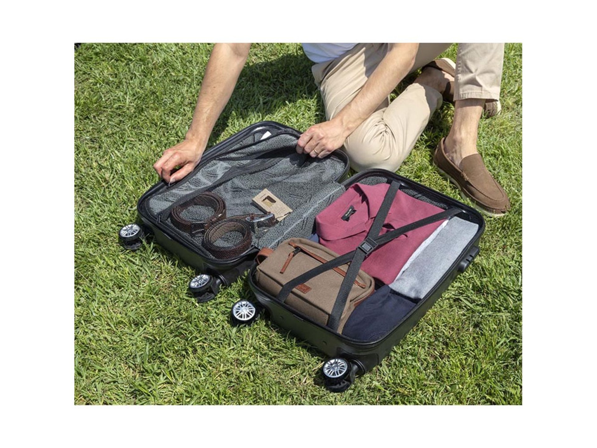 Set de maletas 3 piezas negro upfly 53cm,63c y,31cm 1200497 numada