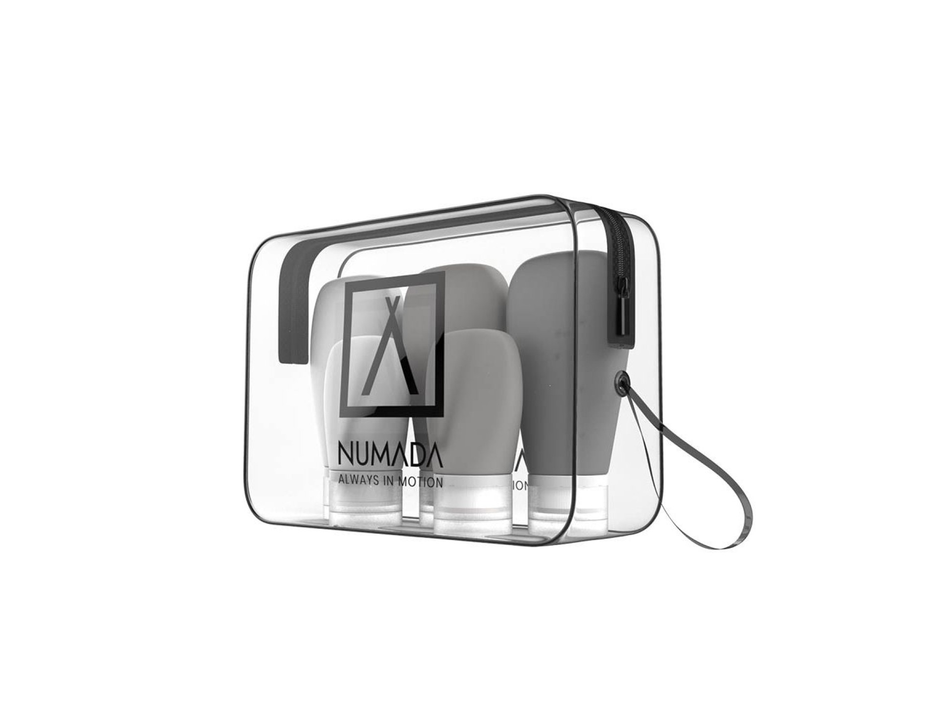 Toiletry bag with bottles 200 x 65 x 135 mm