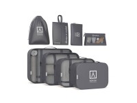 Organizador de malas cinza escuro. 8 pe�as