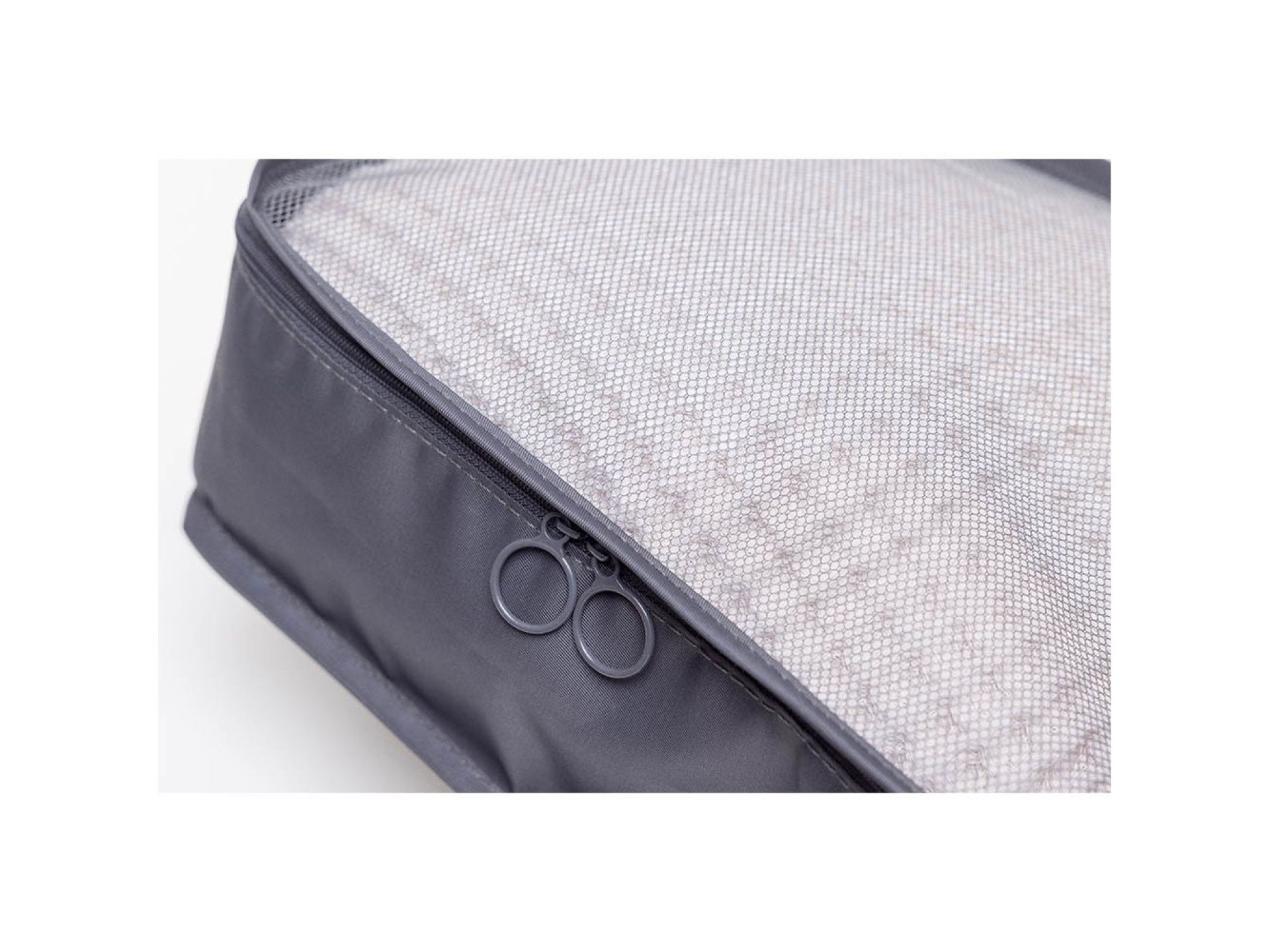 Organizador de malas cinza escuro. 8 peças