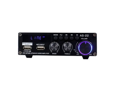 Amplificador de audio Blitzwolf AS-22, 45 W, Bluetooth 5.0, USB + control remoto (negro) Amplificador de audio Blitzwolf AS-22, 45 W, Bluetooth 5.0, USB + control remoto (negro)