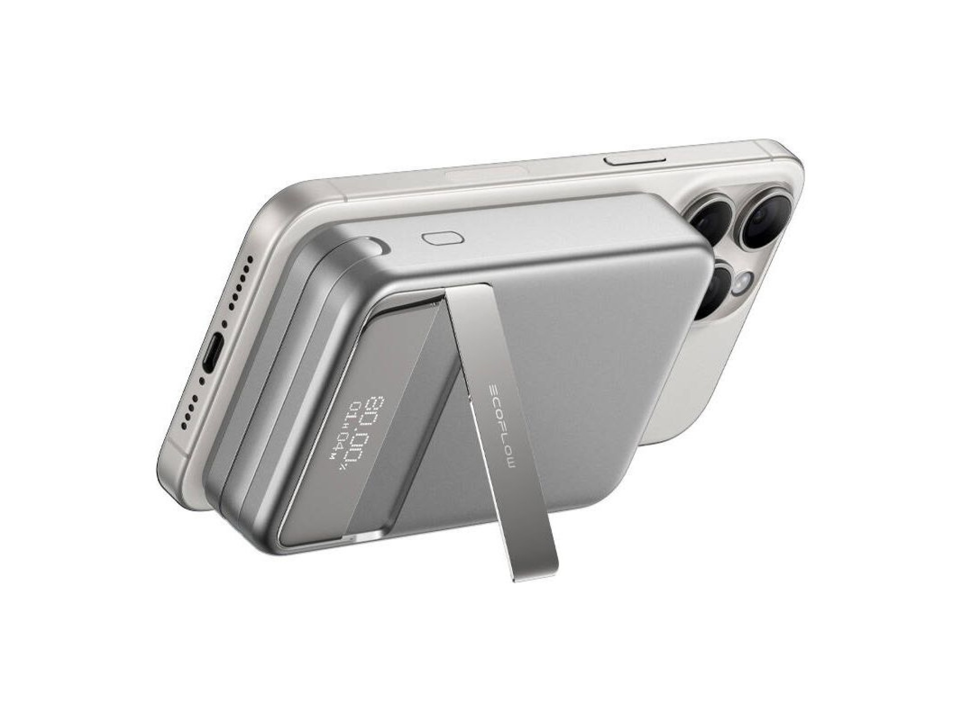 Banco de energía magnético EcoFlow RAPID, 10000 mAh, (plateado).