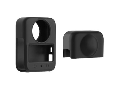 Capa de lente de silicone PULUZ para DJI Osmo 360 (Preta)
