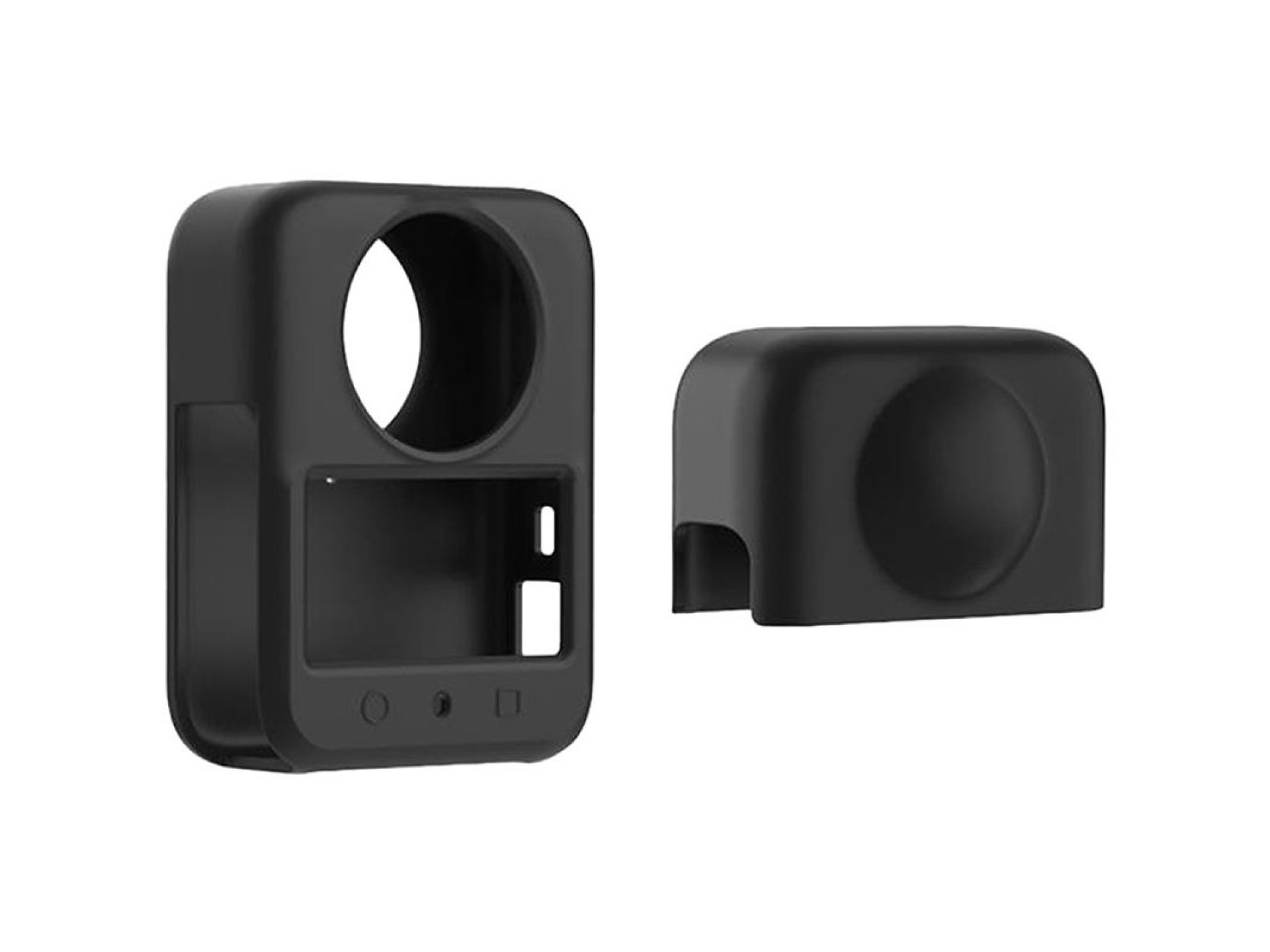Capa de lente de silicone PULUZ para DJI Osmo 360 (Preta)