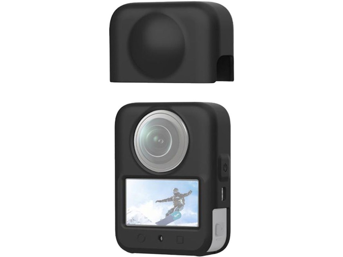 Capa de lente de silicone PULUZ para DJI Osmo 360 (Preta)