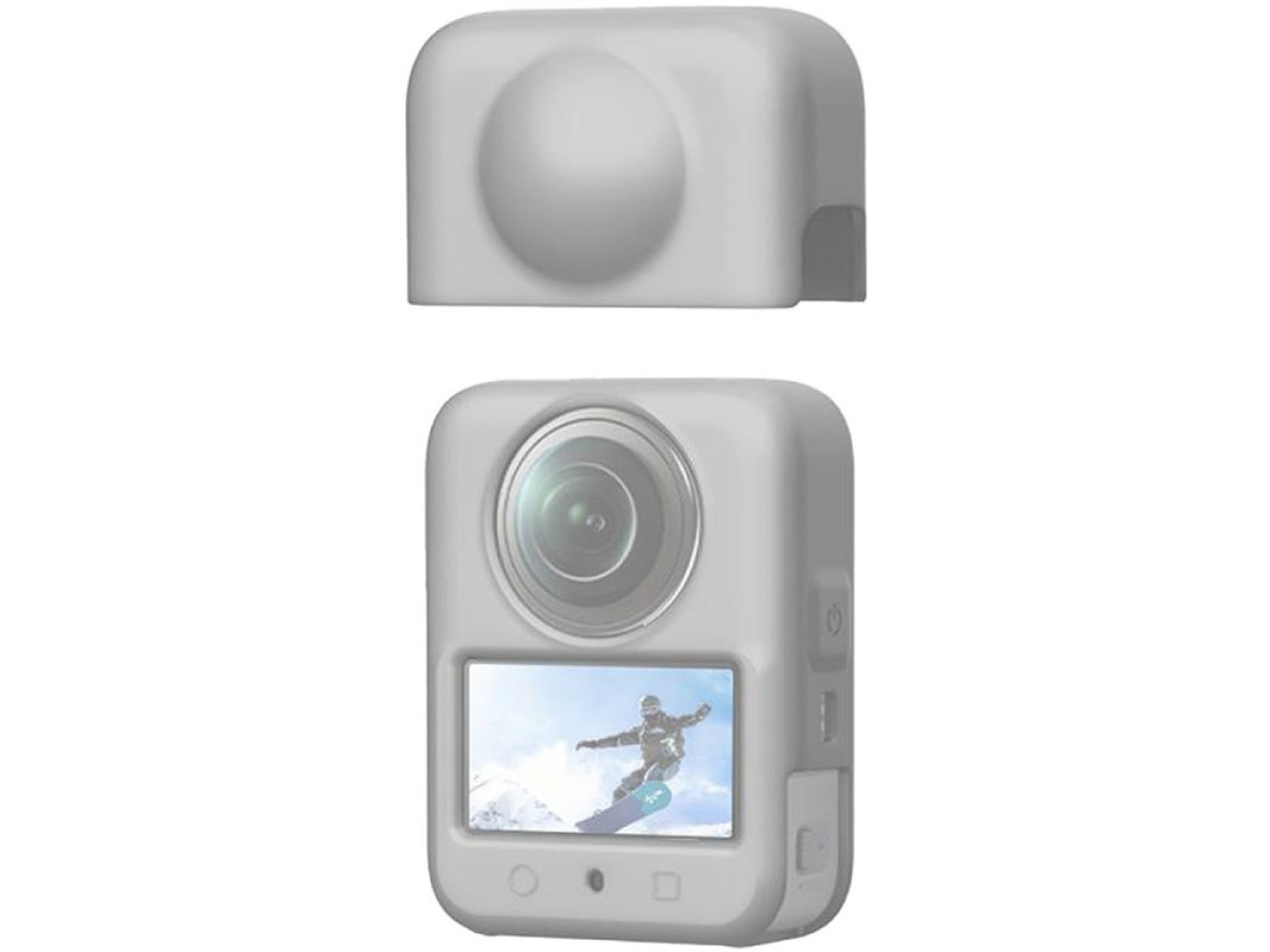 Silicone cover with lens PULUZ DJI Osmo 360 (gray)