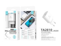 Techancy 25W PD3.0 Charger TA2810, 3.4A Fast Charging, Built-in Smart Chip, White Techancy 25W PD3.0 Charger TA2810, 3.4A Fast Charging, Built-in Smart Chip, White