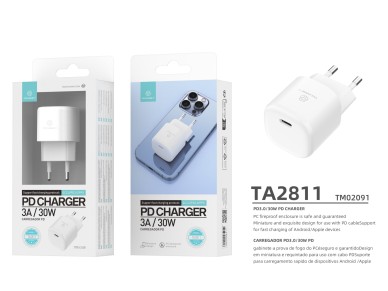Techancy 30w Usb C Pd Charger White TA2811, Adapt Pd Fast Charging Cable, Compatible with Android/Ap Techancy 30w Usb C Pd Charger White TA2811, Adapt Pd Fast Charging Cable, Compatible with Android/Ap