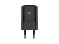 Techancy Carregador Pd 30w Usb C Preto  TA2811, Cabo De Carregamento R�pido Adapt Pd, Compat�vel Com