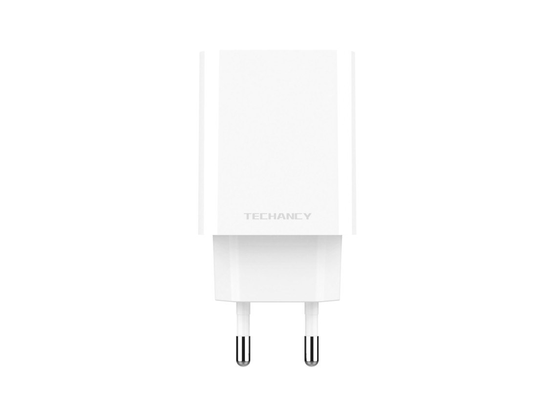 Techancy Carregador Qc3.0 18w Branco TA2779,Compatível Com Samsung,Xiaomi,Huawei Etc,Carregamento Rá
