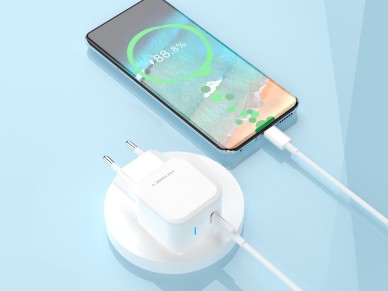 Techancy Carregador Pd De 25w Usb C Branco TA2812, Cabo De Carregamento R�pido Usb C Para Usb C 3a K