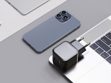 Techancy Fast Charger 43W Black TA2813, Dual Port PD+USB, Compatible with IP8-16 and Android Devices Techancy Fast Charger 43W Black TA2813, Dual Port PD+USB, Compatible with IP8-16 and Android Devices