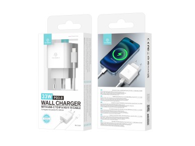 Techancy Carregador 33w Branco TA2814, Com Cabo Type-C Para Lightning 1m/30w Pd De Carregamento Rápi Techancy Carregador 33w Branco TA2814, Com Cabo Type-C Para Lightning 1m/30w Pd De Carregamento Rápi