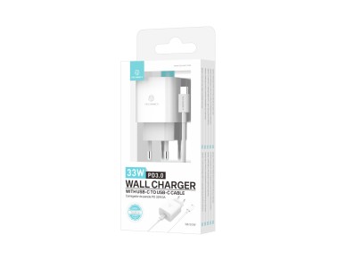 Cargador Techancy TA2814 de 33 W con cable USB-C a tipo C de 1 m/carga rápida PD de 60 W, color